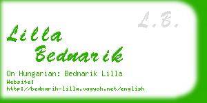 lilla bednarik business card